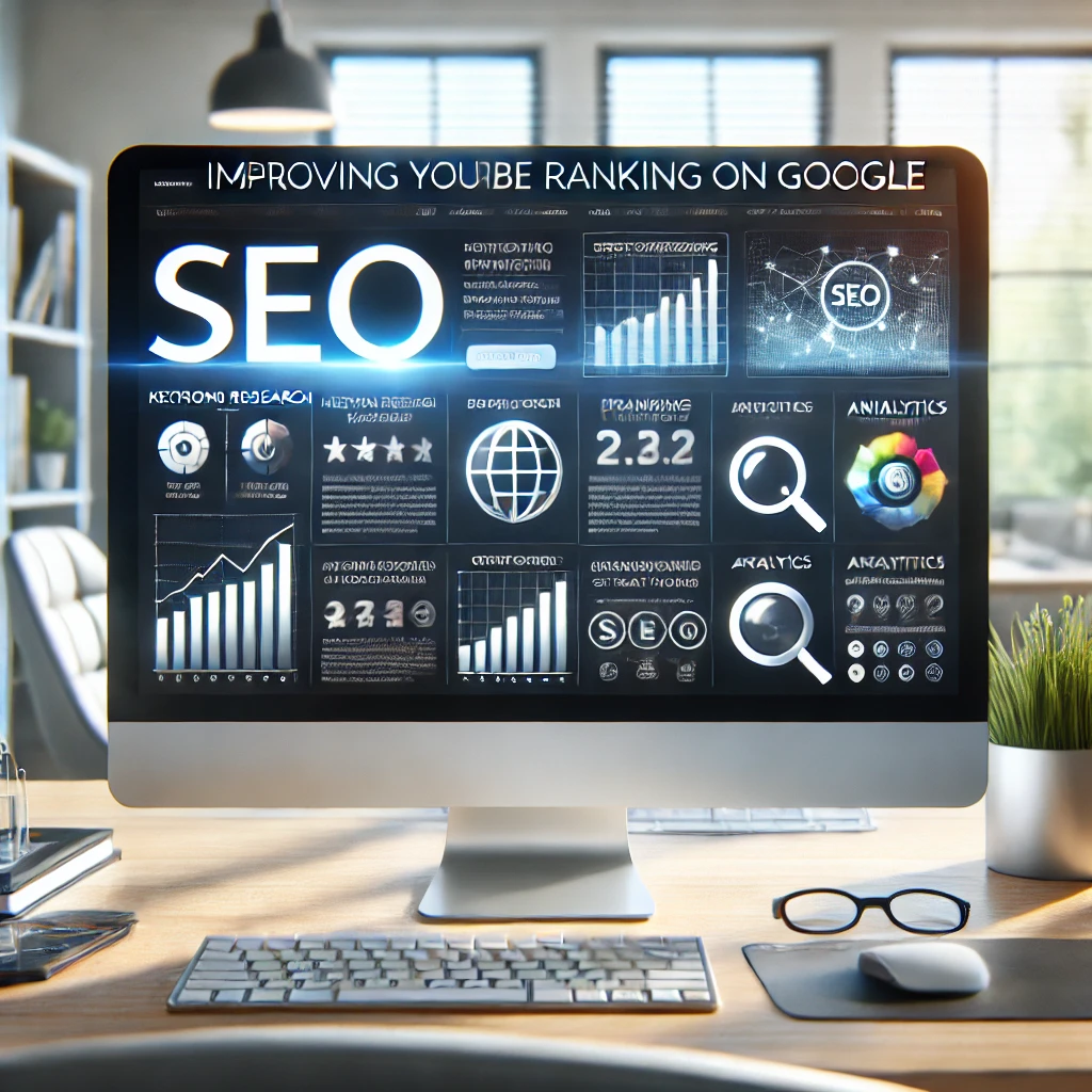 Modern website design showcasing SEO elements for improving Google rankings