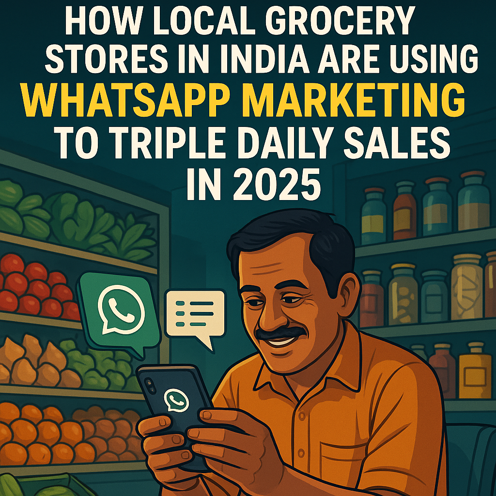 WhatsApp marketing for grocery stores in India – Sales growth WhatsApp marketing for grocery stores, local promotion, kirana sales