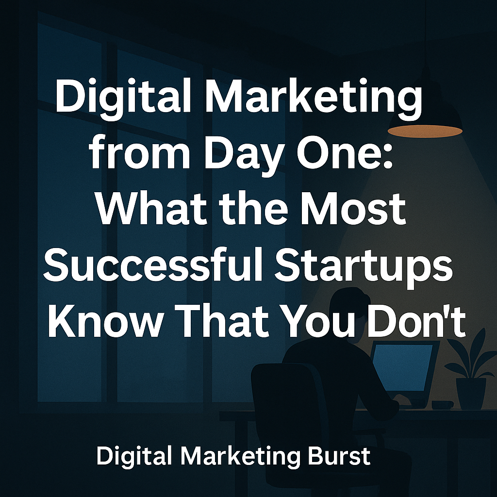 Digital marketing from day one, successful startup marketing strategy, digital brand building
