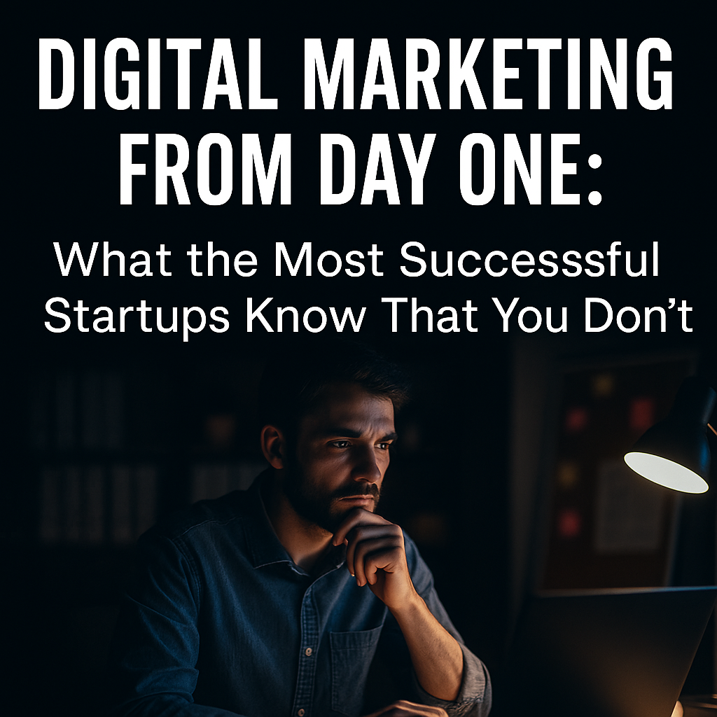 Digital marketing from day one, startup digital brand strategy, social media startup plan