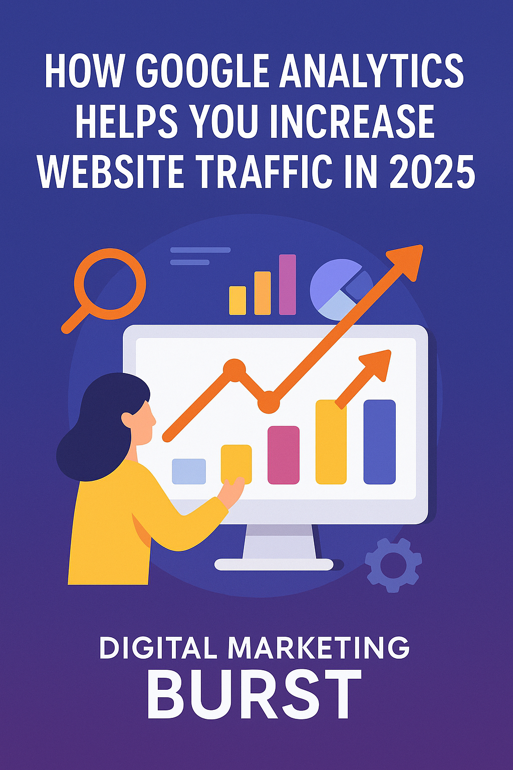 How Google Analytics Helps You Increase Website Traffic in 2025 Google Analytics increase traffic infographic by Digital Marketing Burst