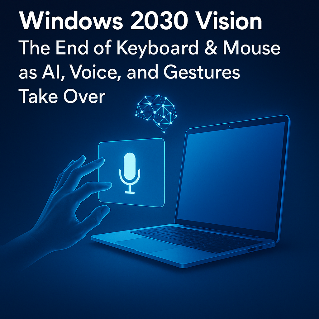 Windows 2030 Vision AI Gestures Voice and Gesture Control Future Windows 2030 AI gestures with voice control and gesture computing future