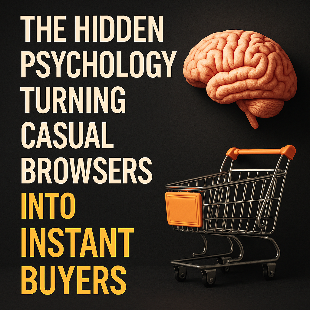  The Hidden Psychology Turning Casual Browsers Into Instant Buyers – brain and shopping cart graphic