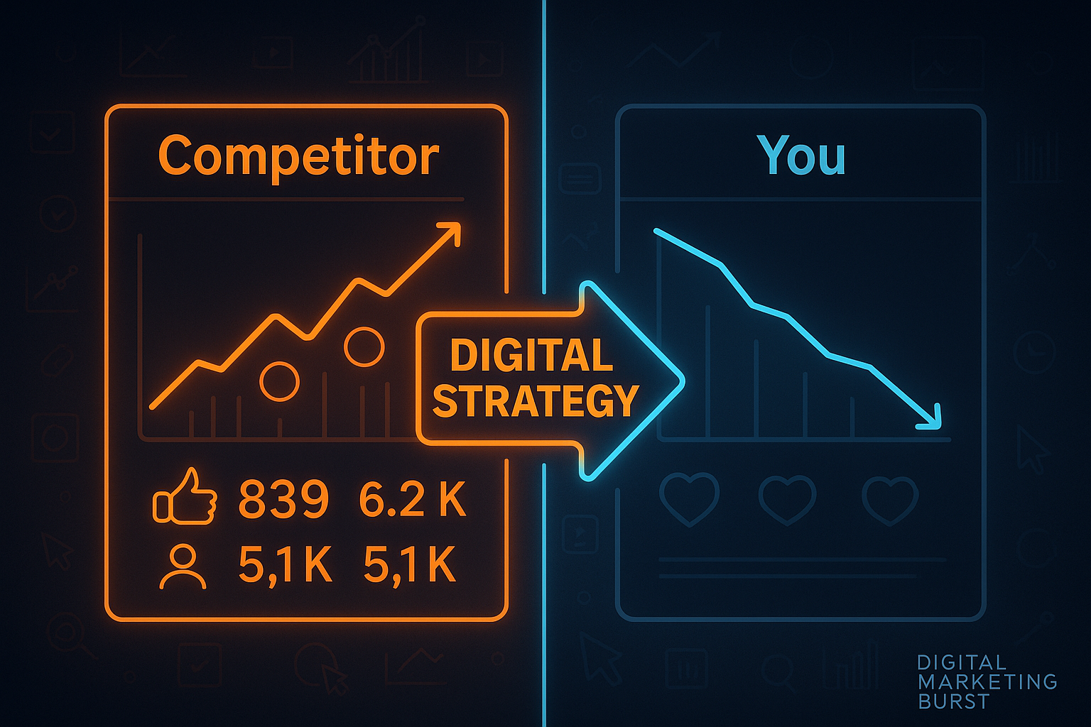 Competitors winning with digital marketing strategies while struggling brand lags behind