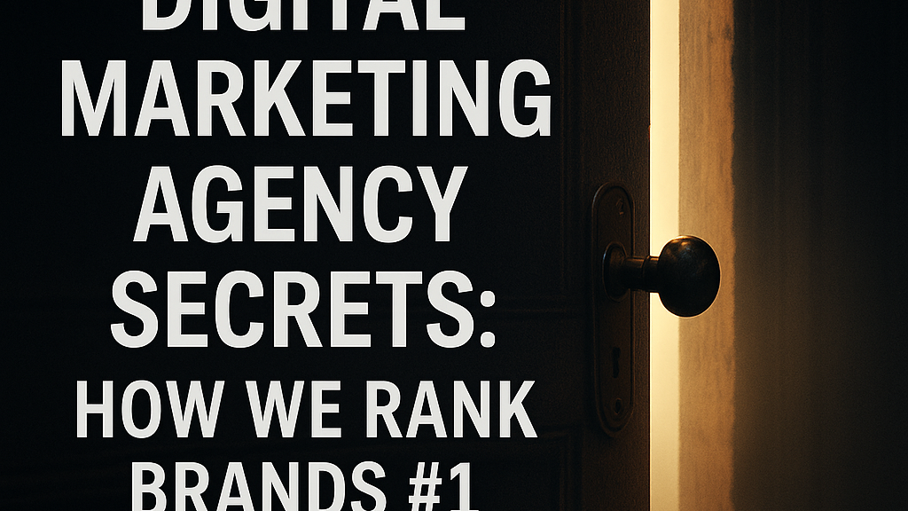 Digital marketing agency secrets thumbnail showing suspenseful doorway and hidden strategy