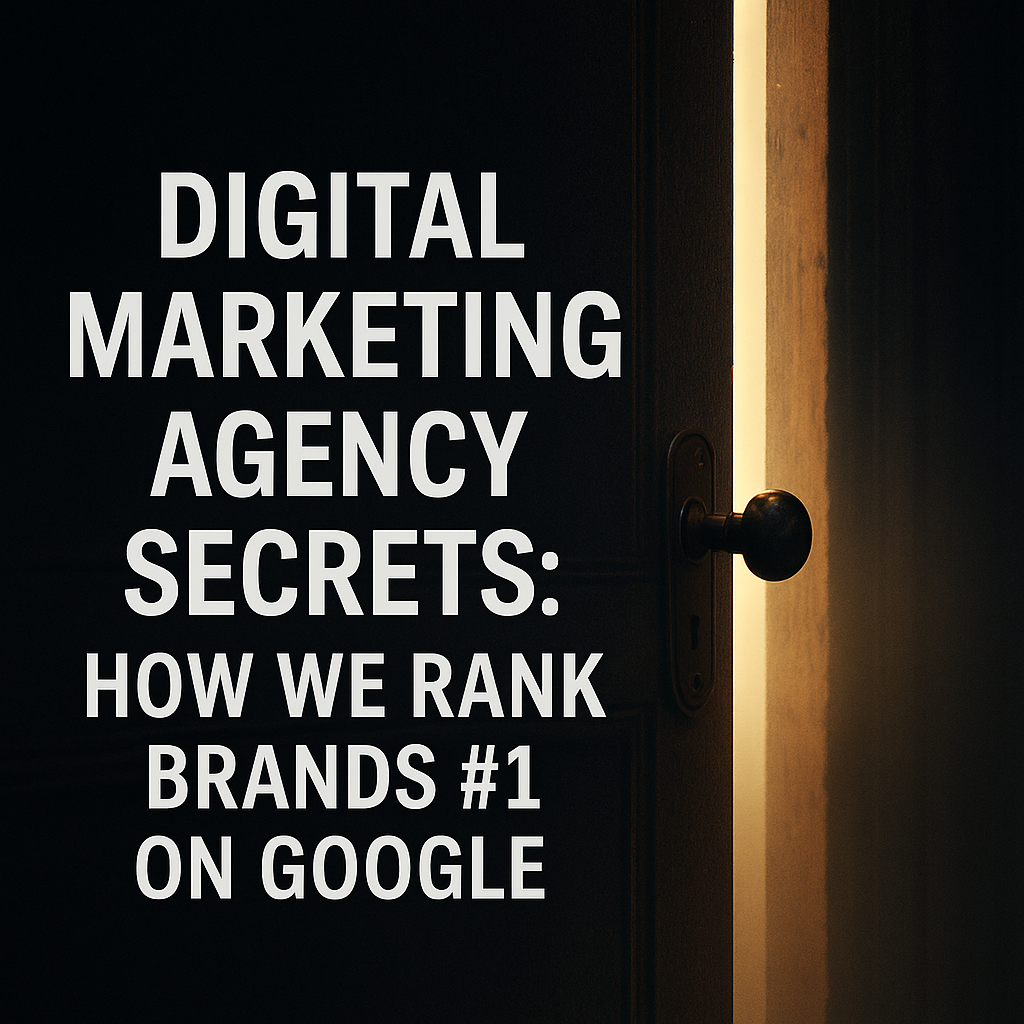 Digital marketing agency secrets thumbnail showing suspenseful doorway and hidden strategy