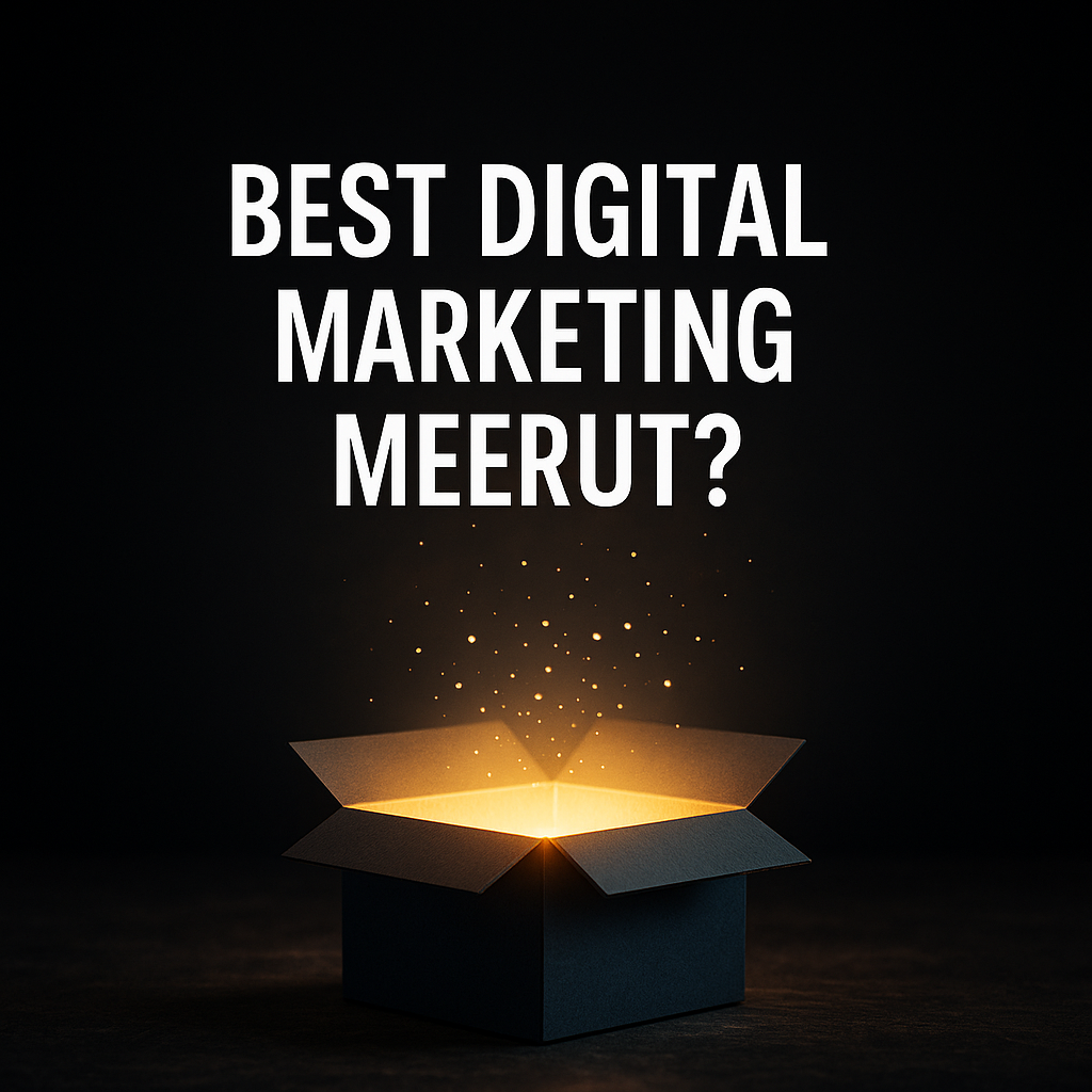 Best digital marketing Meerut suspense thumbnail glowing mystery box