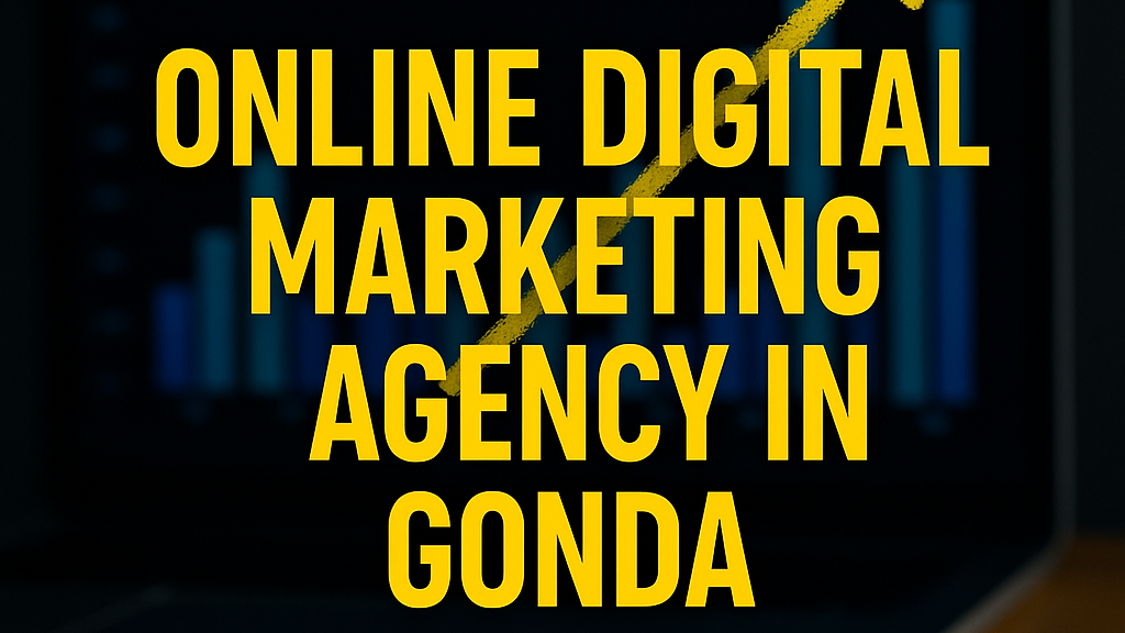 Online digital marketing agency in Gonda thumbnail with growth arrow