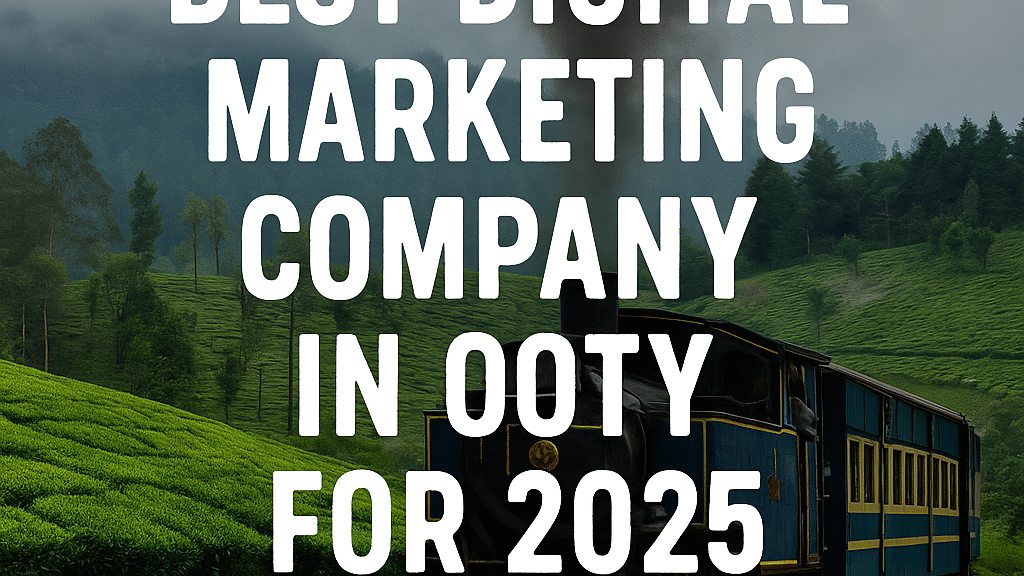 Best digital marketing company in Ooty 2025 by Digital Marketing Burst with Nilgiri toy train background
