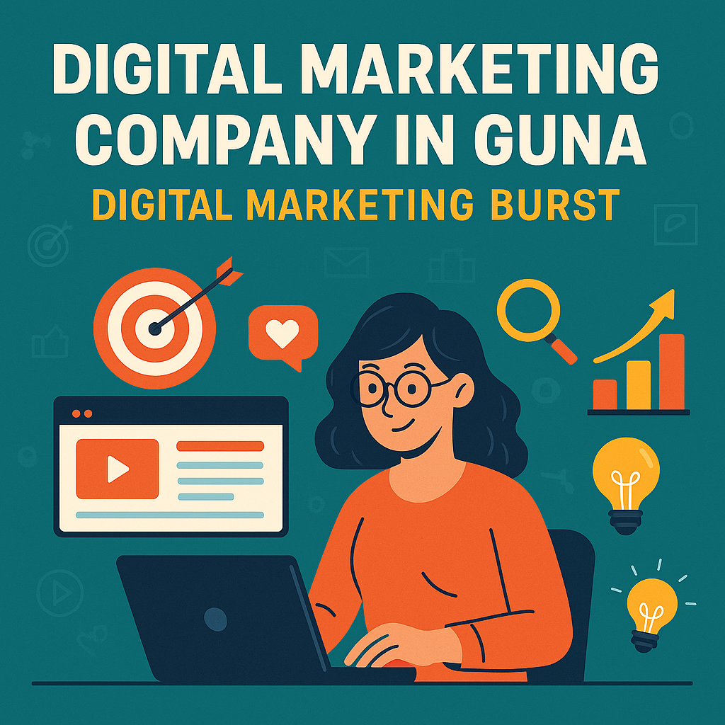 Best Digital Marketing Company Guna – Digital Marketing Burst best digital marketing company Guna creative branding illustration