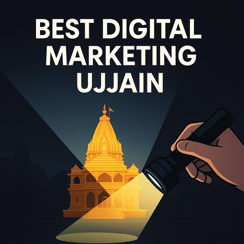 Mahakal Ujjain Temple glowing illustration with divine lighting and peaceful night atmosphere