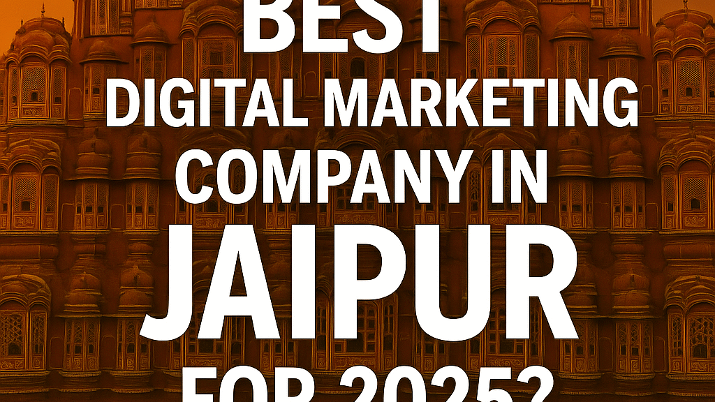 best digital marketing Jaipur 2025 thumbnail with Hawa Mahal background