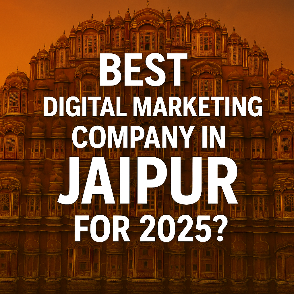 best digital marketing Jaipur 2025 thumbnail with Hawa Mahal background