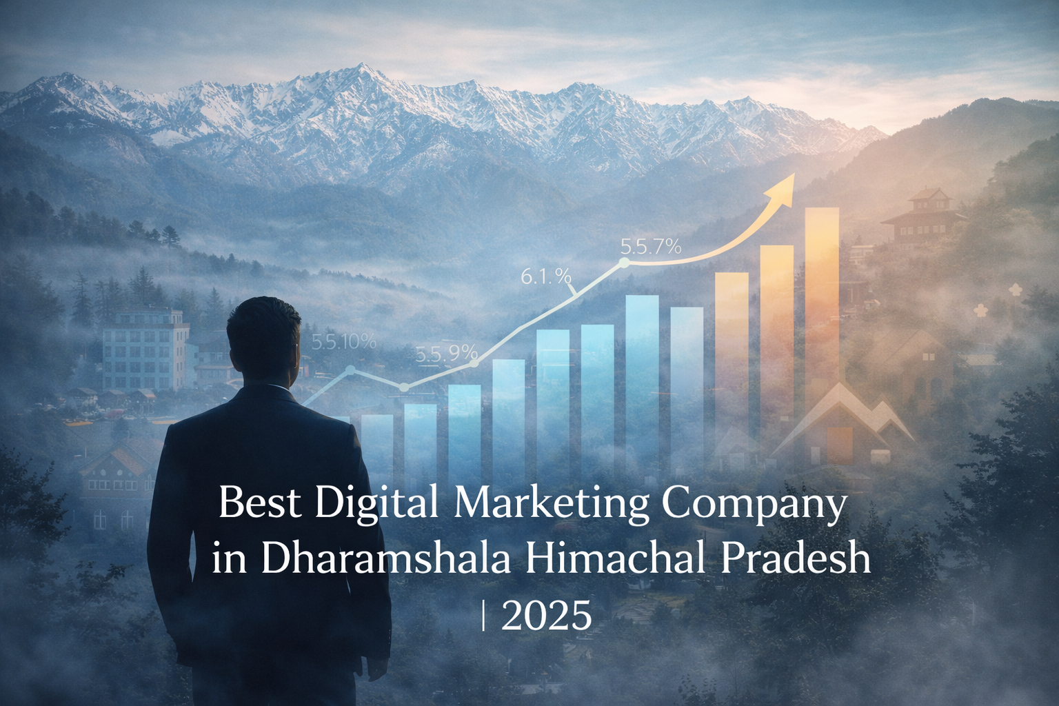 This original AI-generated thumbnail visually represents the Best Digital Marketing Company in Dharamshala Himachal Pradesh for 2025, highlighting digital growth opportunities for hotels, cafes, tourism brands, and local businesses through modern marketing strategies by Digital Marketing Burst.