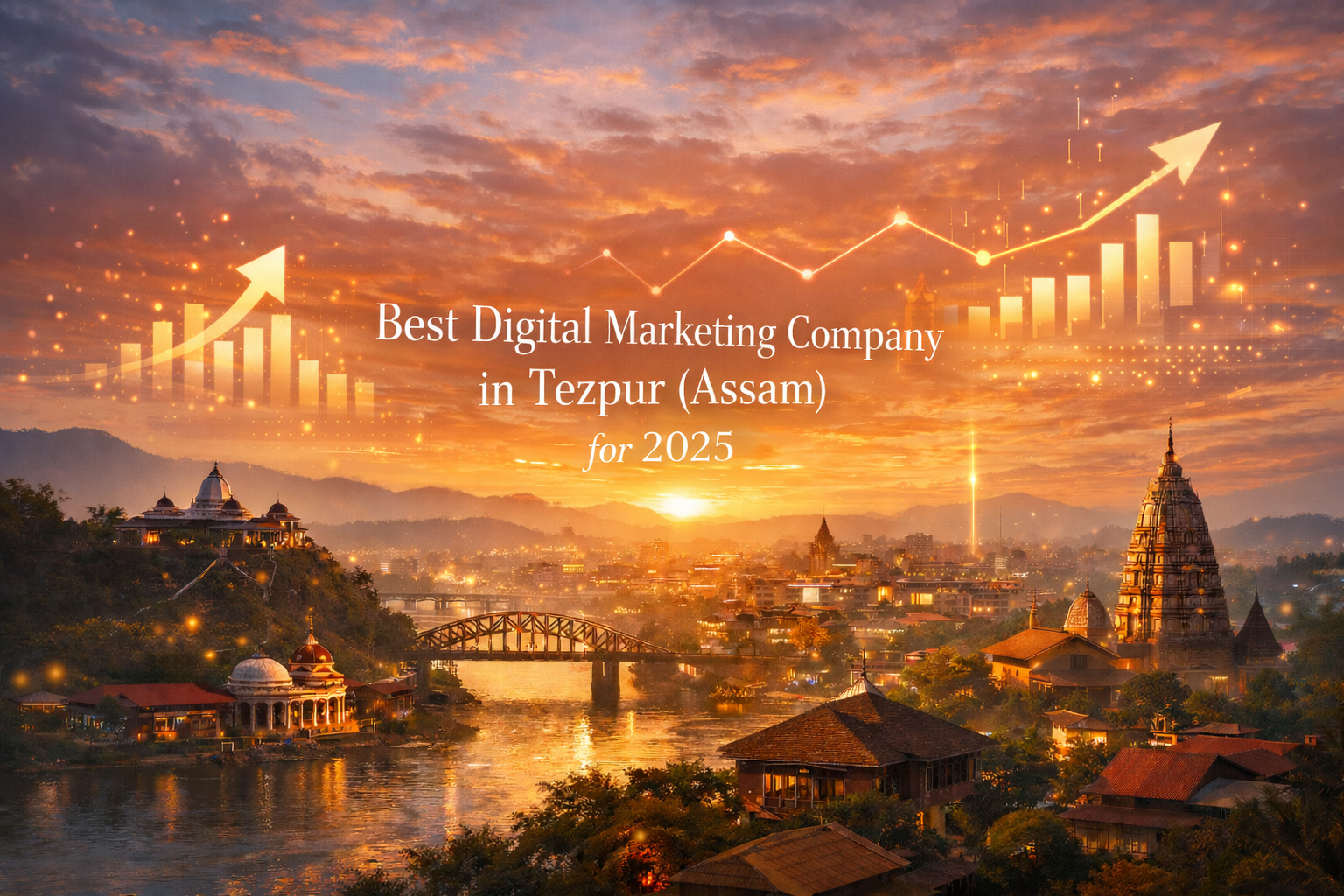 Best digital marketing company in Tezpur (Assam) showcasing city growth, culture, and digital advertising solutions for businesses