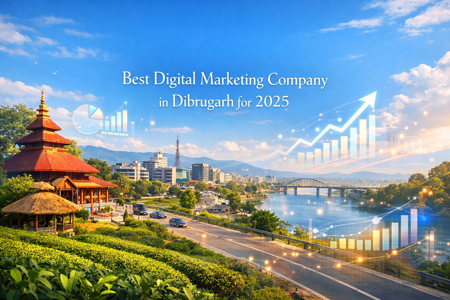 Best digital marketing company in Dibrugarh showcasing city culture, business growth, and digital advertising solutions