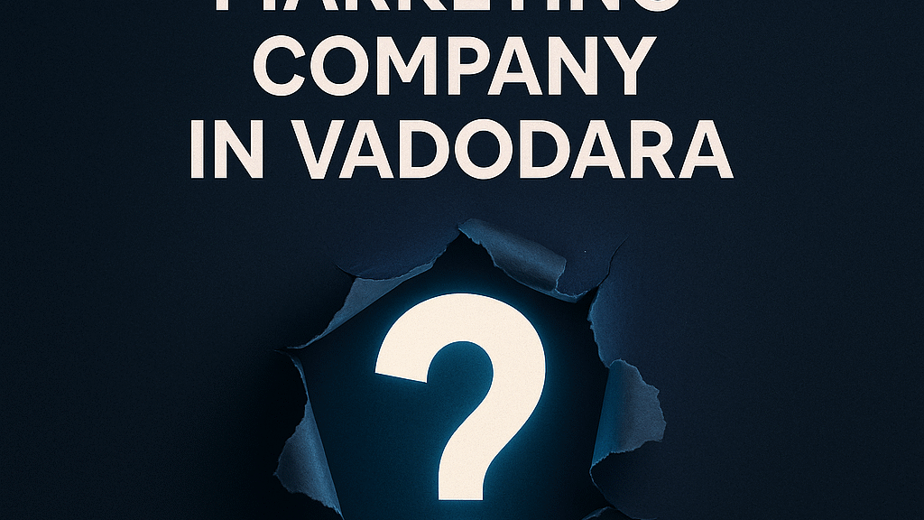 Vadodara digital marketing company thumbnail showing best digital marketing Vadodara and top marketing agency Vadodara concept