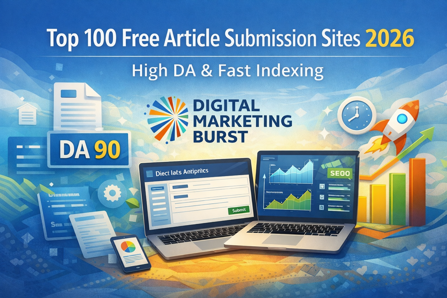 free article submission sites 2026 high da fast indexing by digital marketing burst
