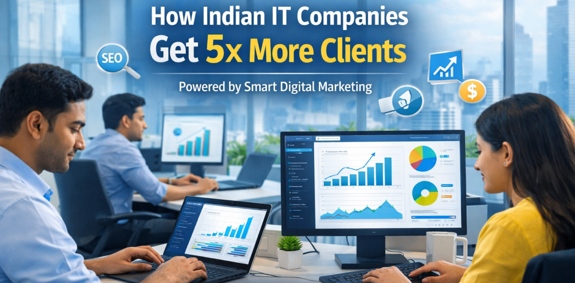 IT companies digital marketing growth strategy showing how Indian IT companies use digital marketing to get more clients