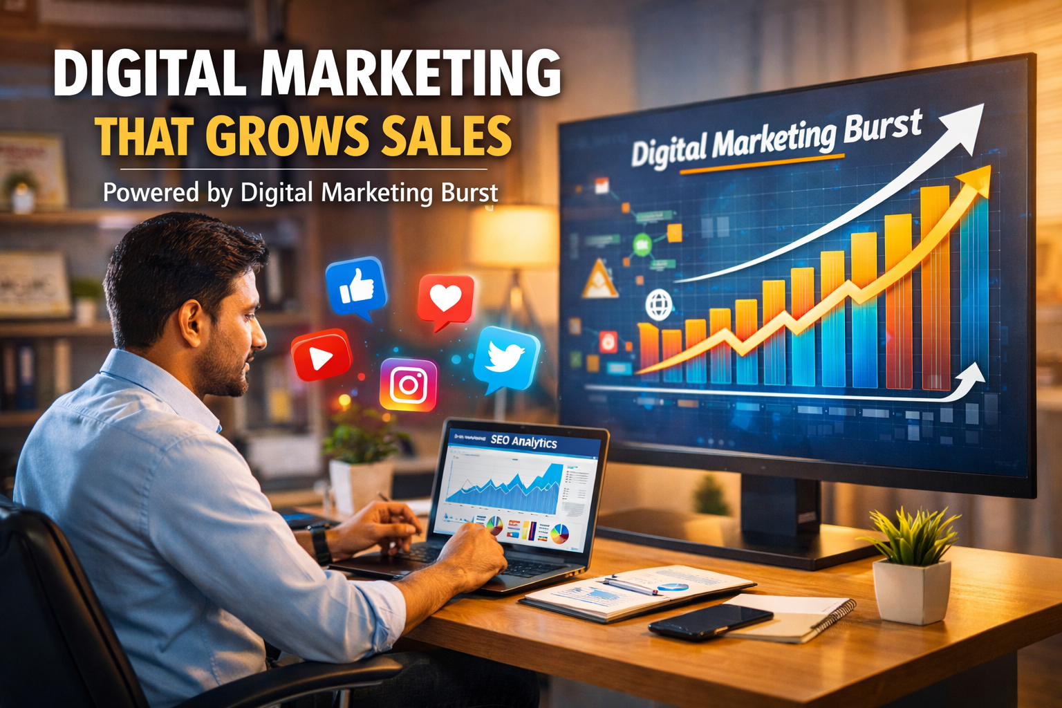 digital marketing increase sales low budget marketing strategies business growth Digital Marketing Burst