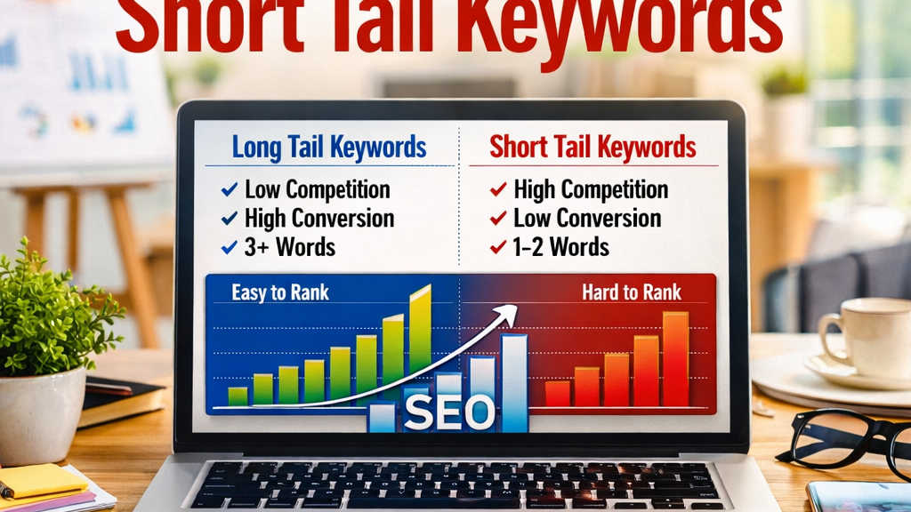 Long Tail Keywords vs Short Tail Keywords SEO comparison keyword strategy ranking guide digital marketing burst