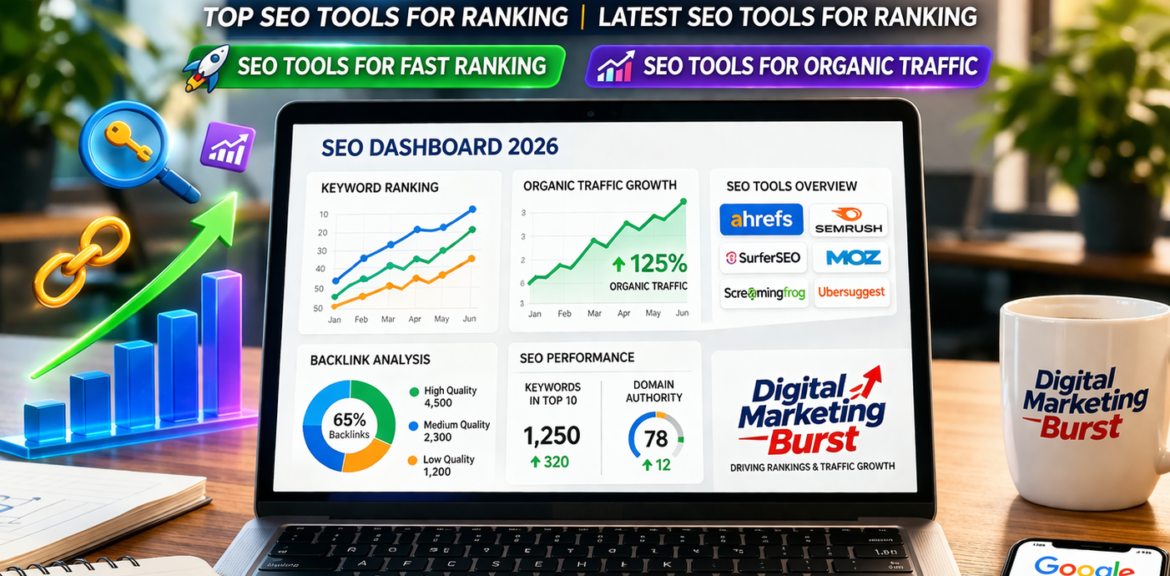 best SEO tools comparison 2026 top SEO tools for ranking latest SEO tools for ranking SEO tools for fast ranking SEO tools for organic traffic dashboard