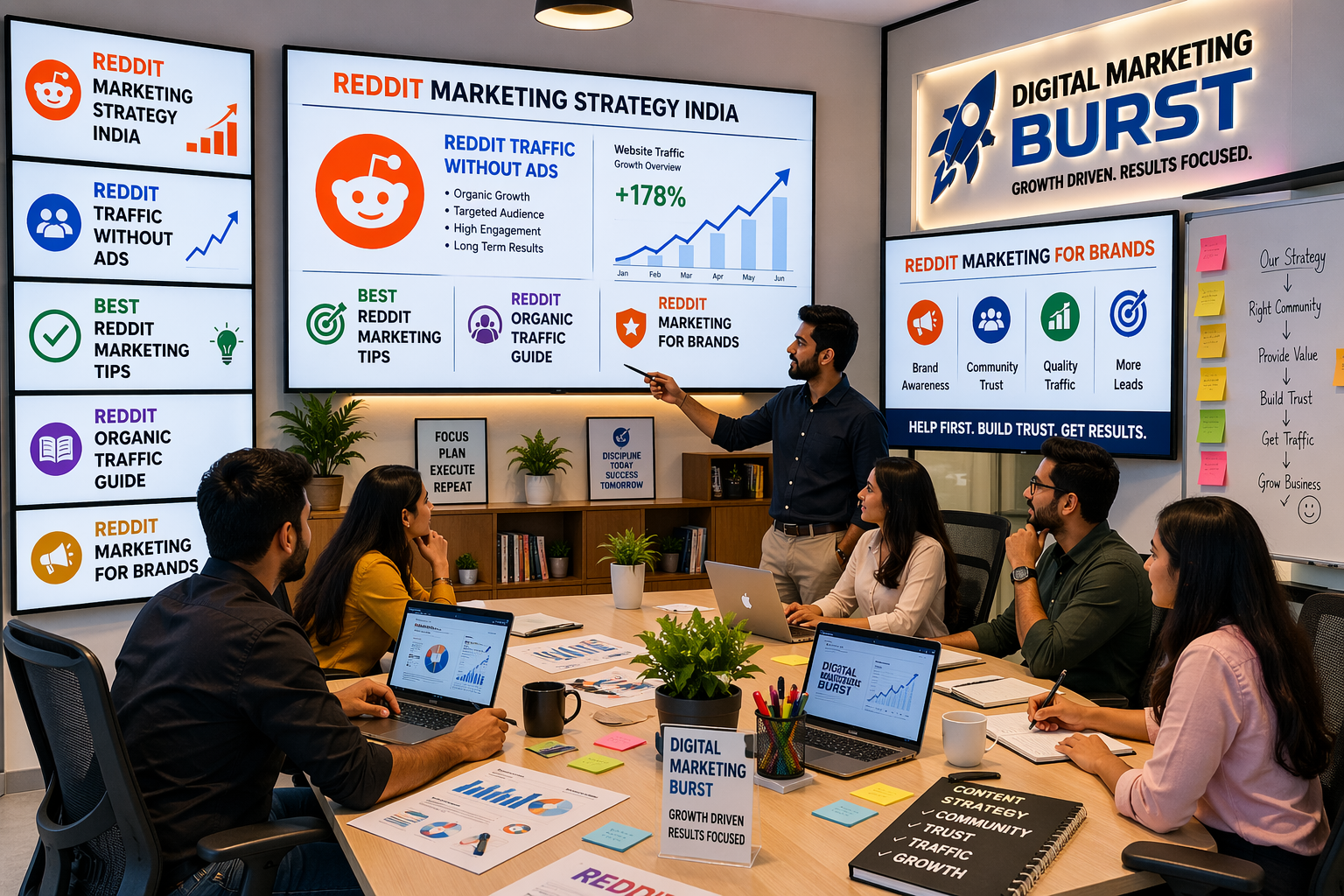 Reddit marketing strategy India, Reddit traffic without ads, best Reddit marketing tips, Reddit organic traffic guide, Reddit marketing for brands by Digital Marketing Burst