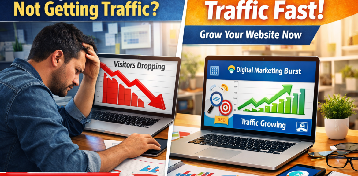 why website not getting traffic website traffic not increasing reasons reasons for low website traffic fix low website traffic fast SEO mistakes reducing website traffic