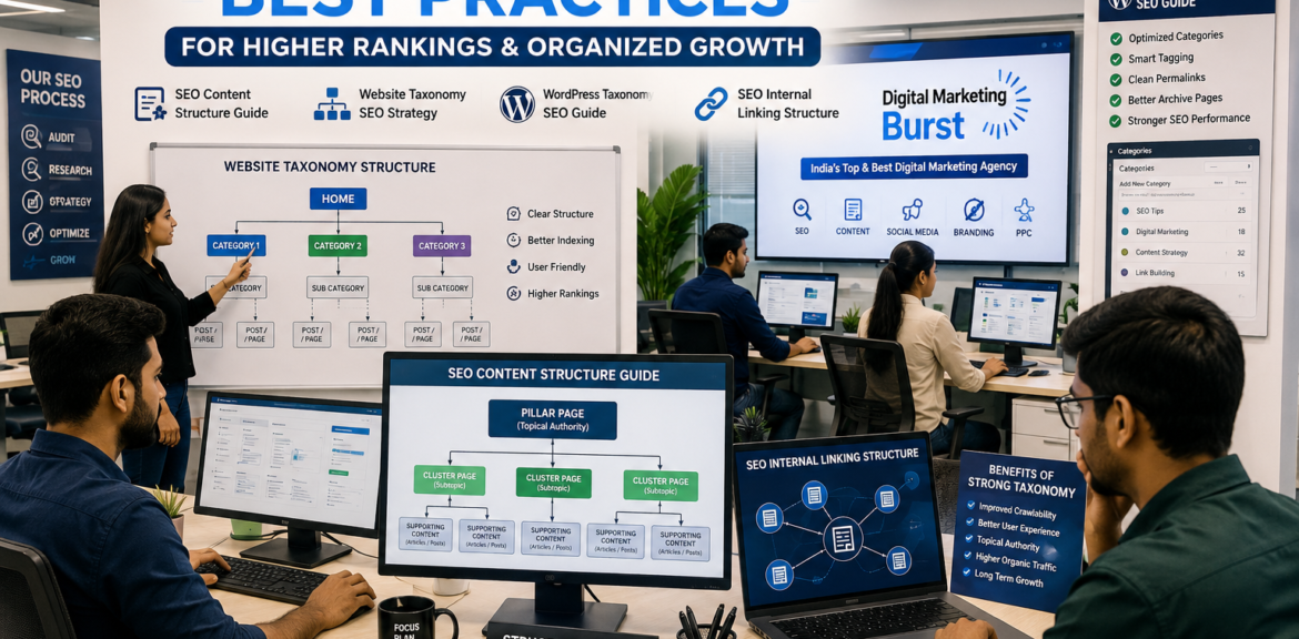 SEO Taxonomy Best Practices SEO Content Structure Guide Website Taxonomy SEO Strategy WordPress Taxonomy SEO Guide SEO Internal Linking Structure office environment