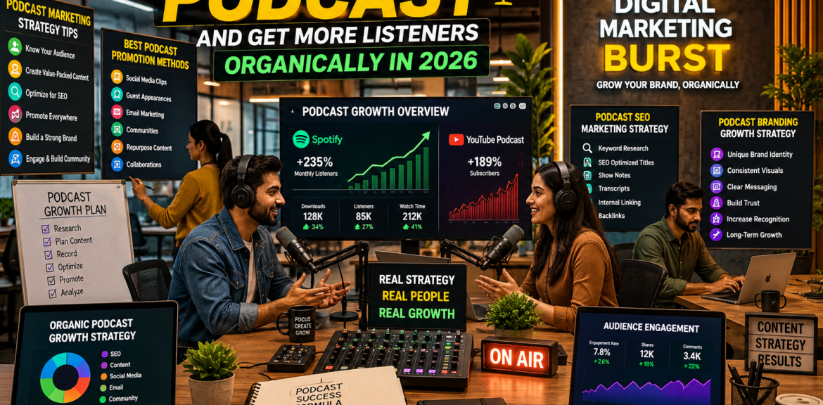 Podcast Marketing Strategy Tips Best Podcast Promotion Methods Organic Podcast Growth Strategy Podcast SEO Marketing Strategy office