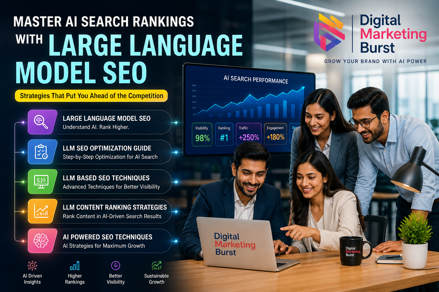large language model seo llm seo optimization guide llm based seo techniques llm content ranking strategies ai powered seo techniques office marketing