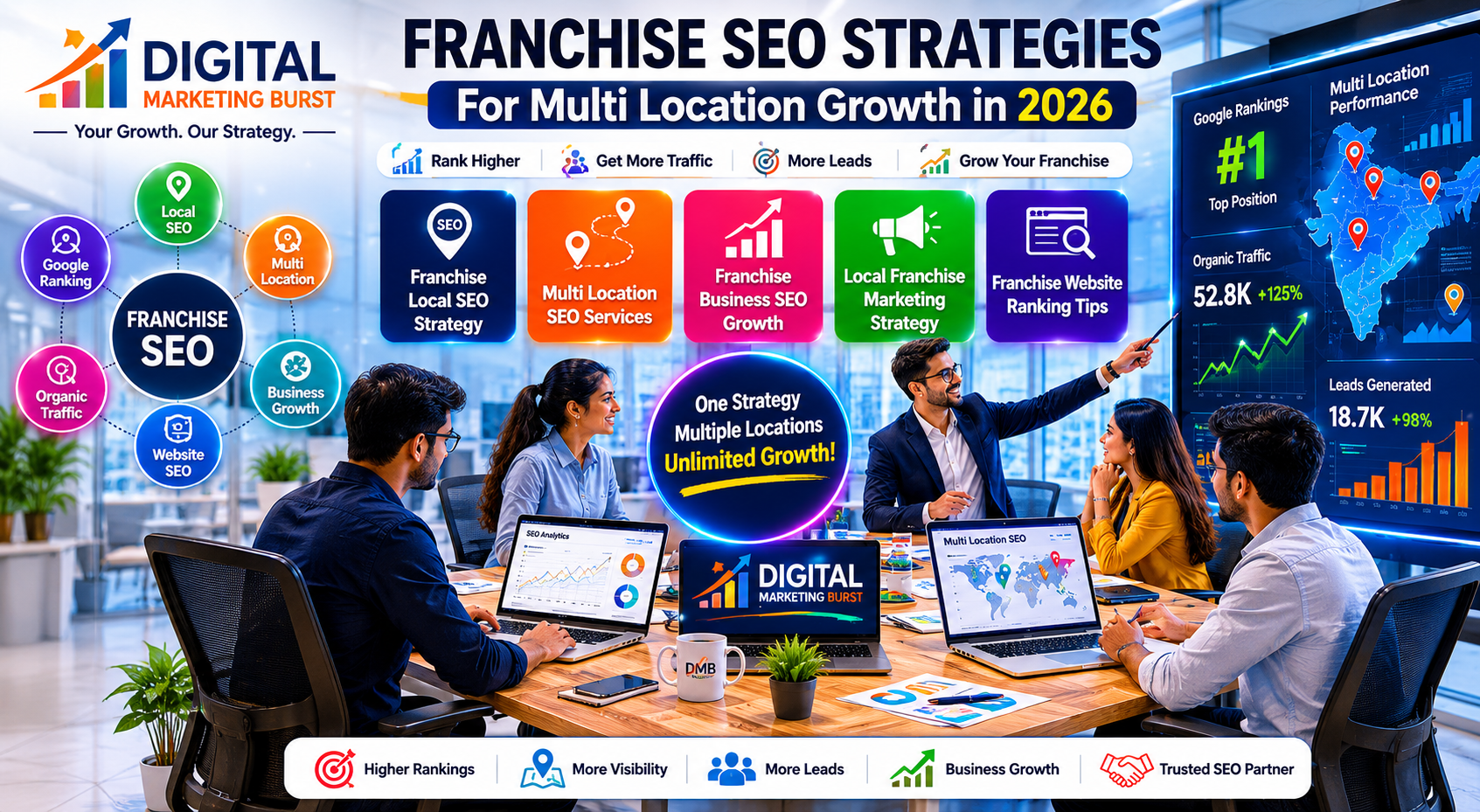 Franchise Local SEO Strategy Multi Location SEO Services Franchise Business SEO Growth Digital Marketing Burst