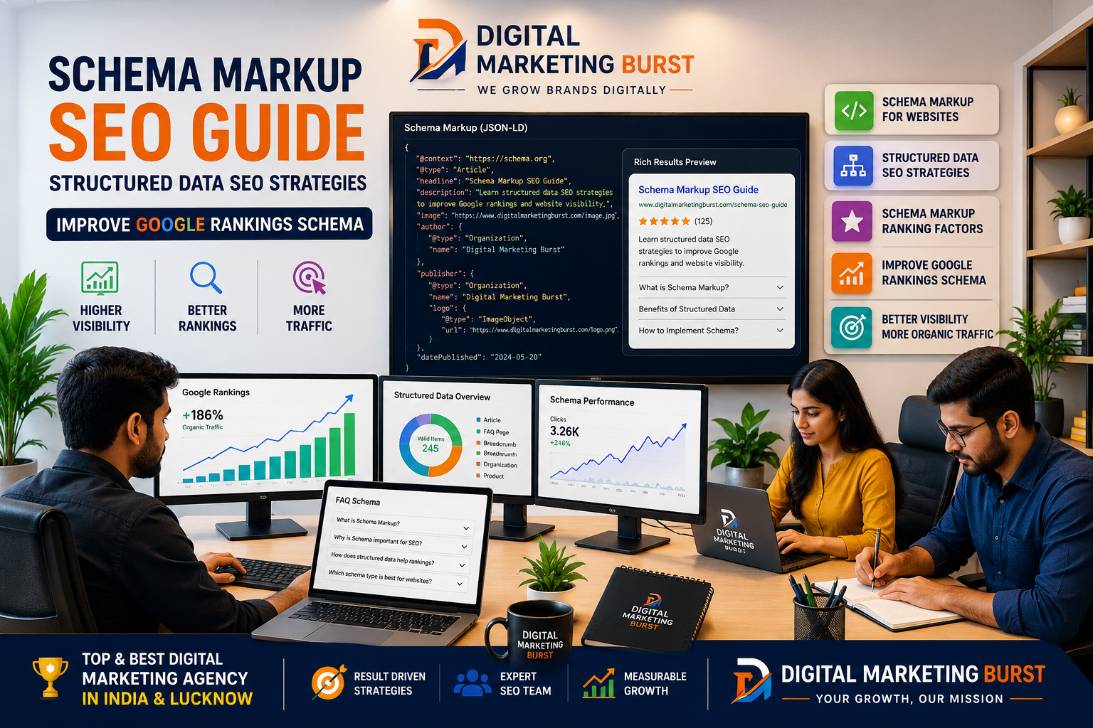 schema markup seo guide structured data seo strategies improve google rankings schema schema markup for websites schema markup ranking factors office seo team