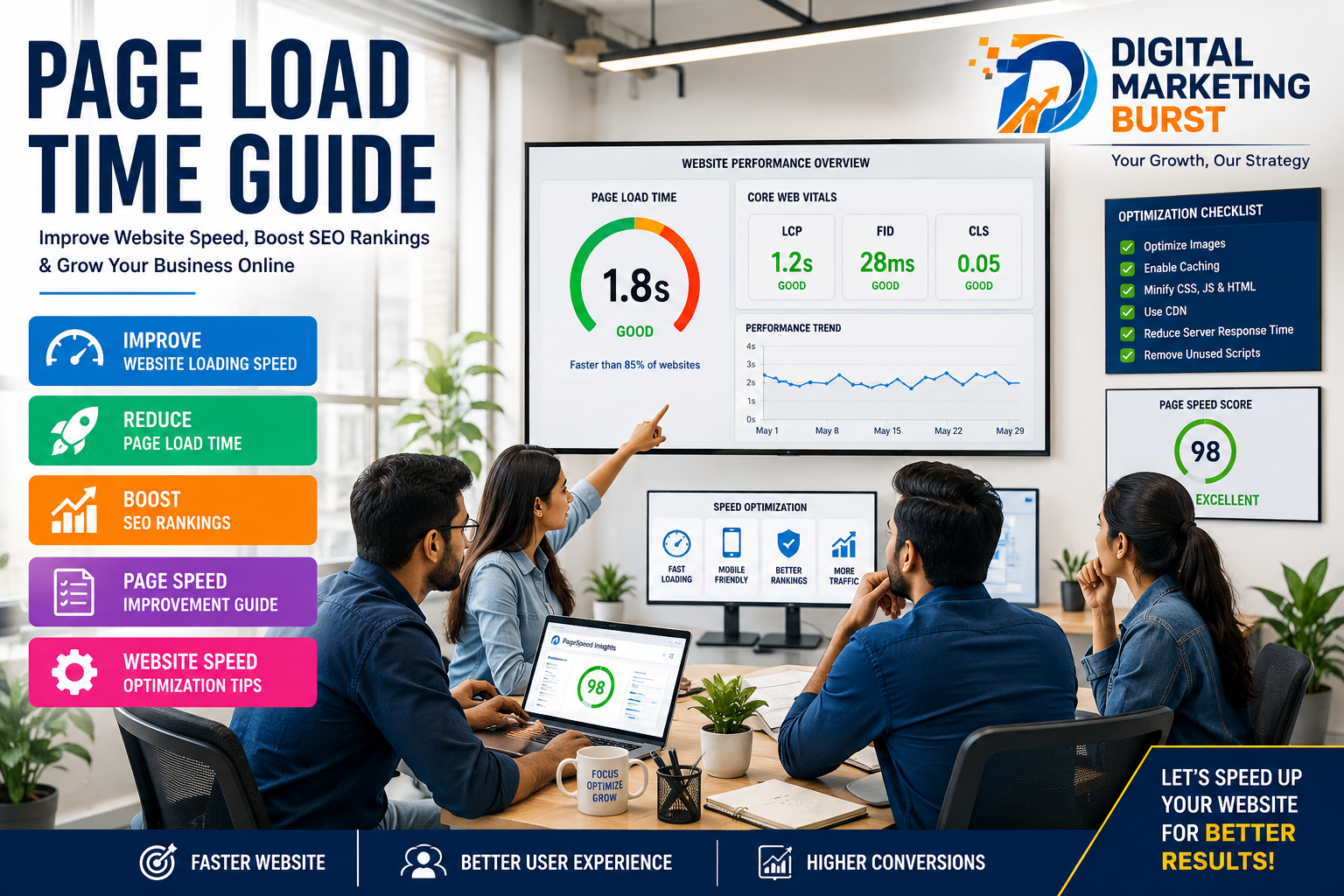 Page Load Time Guide | Digital Marketing Burst Page Load Time Guide Website Speed Optimization