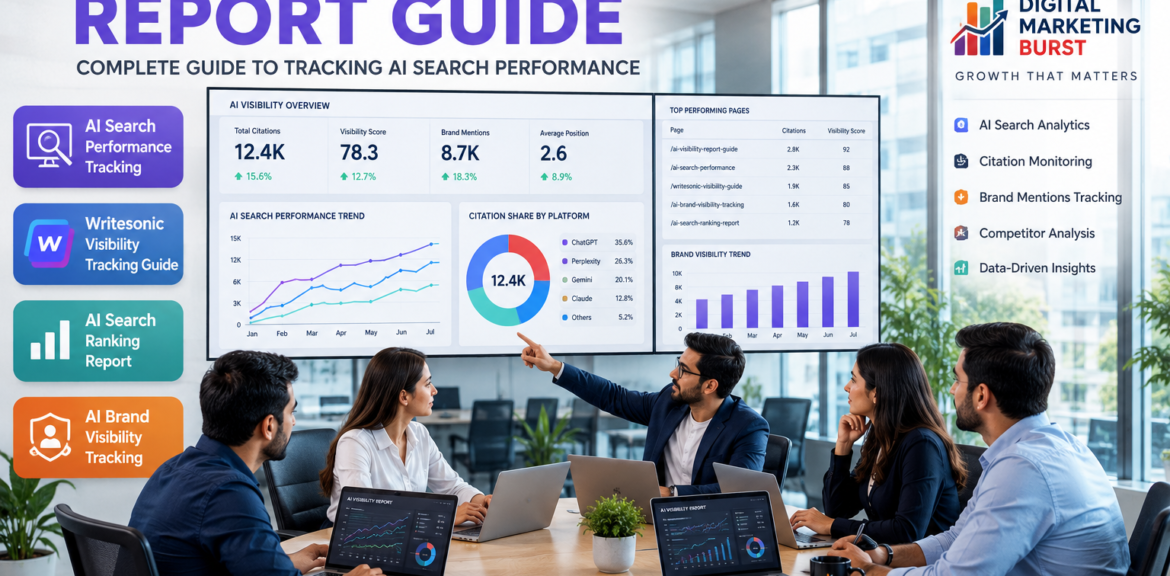 AI Visibility Report Guide, AI Search Performance Tracking, Writesonic Visibility Tracking Guide, AI Search Ranking Report, AI Brand Visibility Tracking