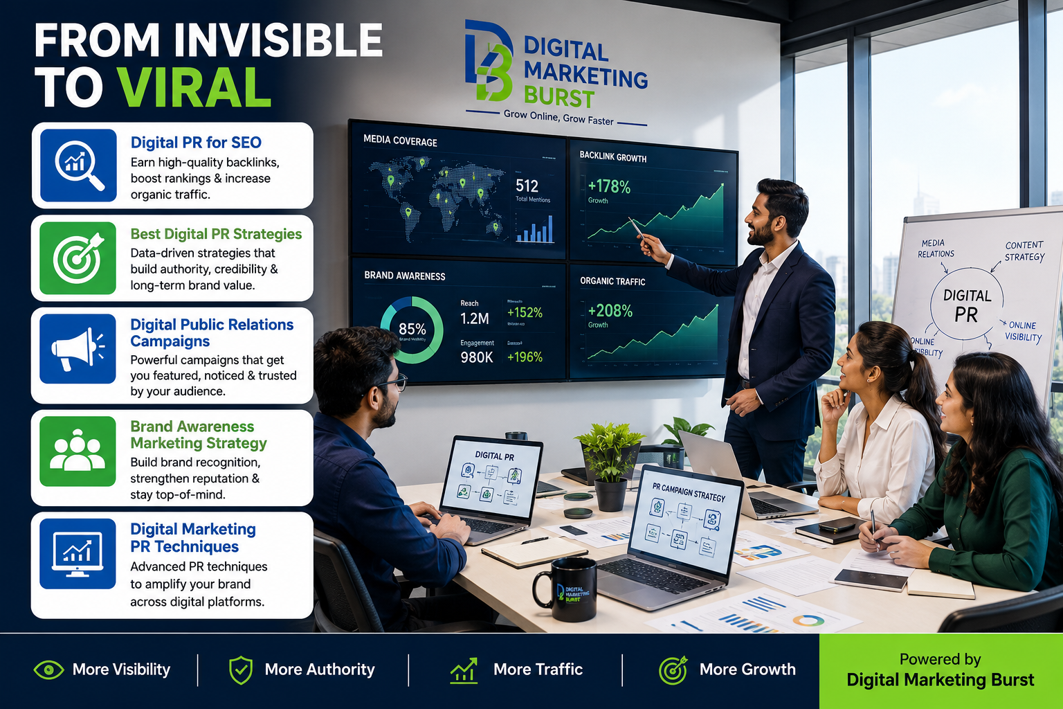 Digital PR for SEO, Best Digital PR Strategies, Digital Public Relations Campaigns, Brand Awareness Marketing Strategy, Digital Marketing PR Techniques by Digital Marketing Burst