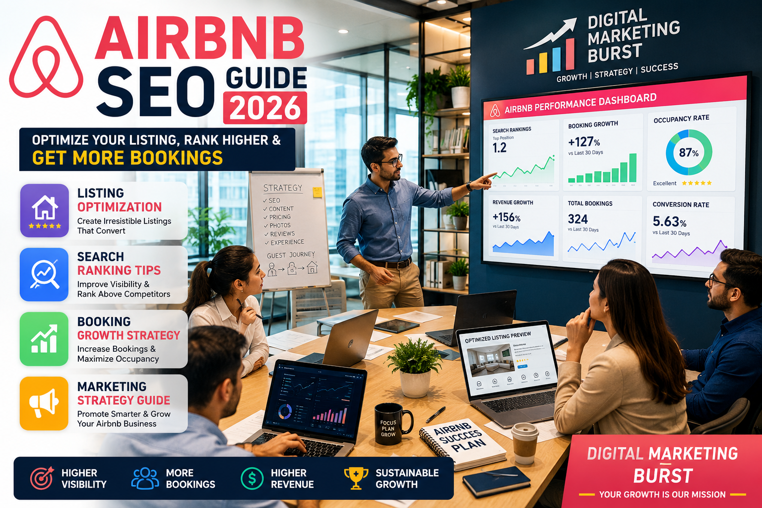 Airbnb SEO Guide 2026 | Digital Marketing Burst Airbnb SEO Guide 2026 Booking Growth Strategy