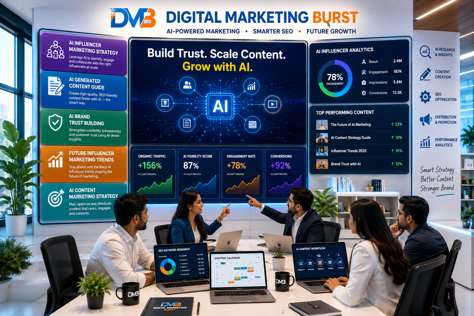 AI Influencer Marketing Strategy, AI Generated Content Guide, AI Brand Trust Building, Future Influencer Marketing Trends, AI Content Marketing Strategy by Digital Marketing Burst