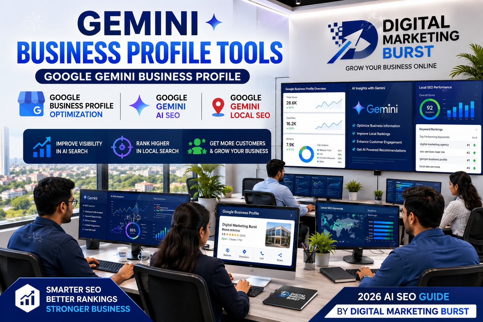 Gemini Business Profile Tools, Google Gemini Business Profile, Google Business Profile Optimization, Google Gemini AI SEO, Google Gemini Local SEO | Digital Marketing Burst Gemini Business Profile Tools with Google Gemini Business Profile for Google Business Profile Optimization, Google Gemini AI SEO and Google Gemini Local SEO by Digital Marketing Burst