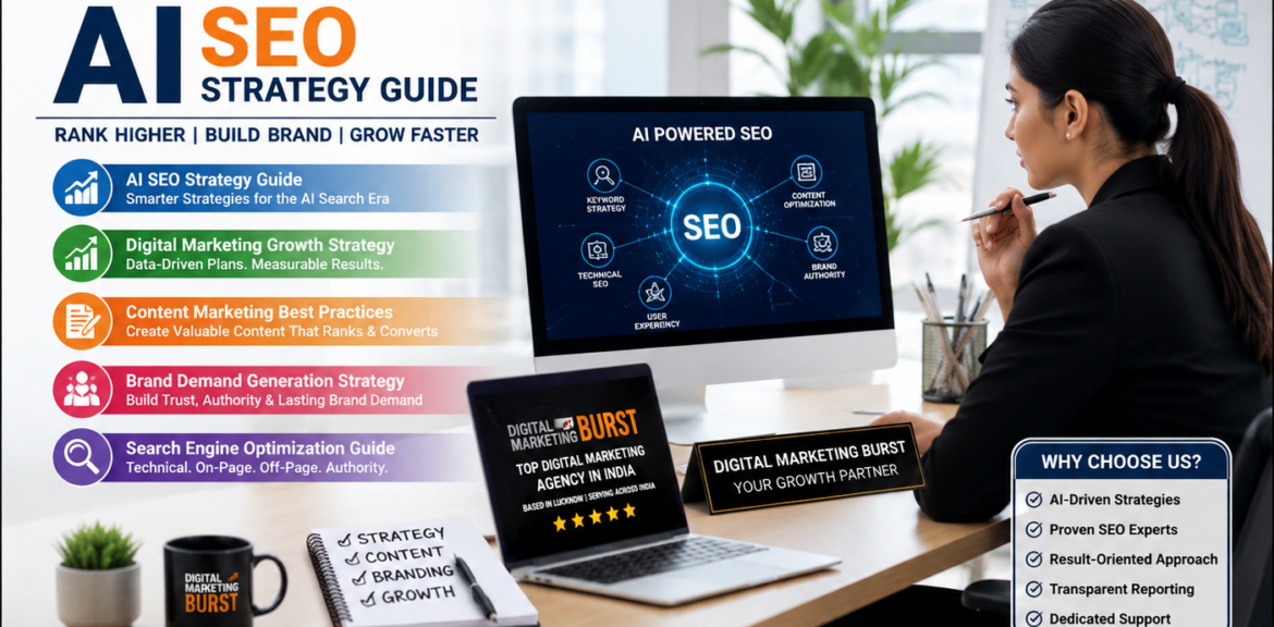 AI SEO Strategy Guide, Digital Marketing Growth Strategy, Content Marketing Best Practices, Brand Demand Generation Strategy, Search Engine Optimization Guide by Digital Marketing Burst