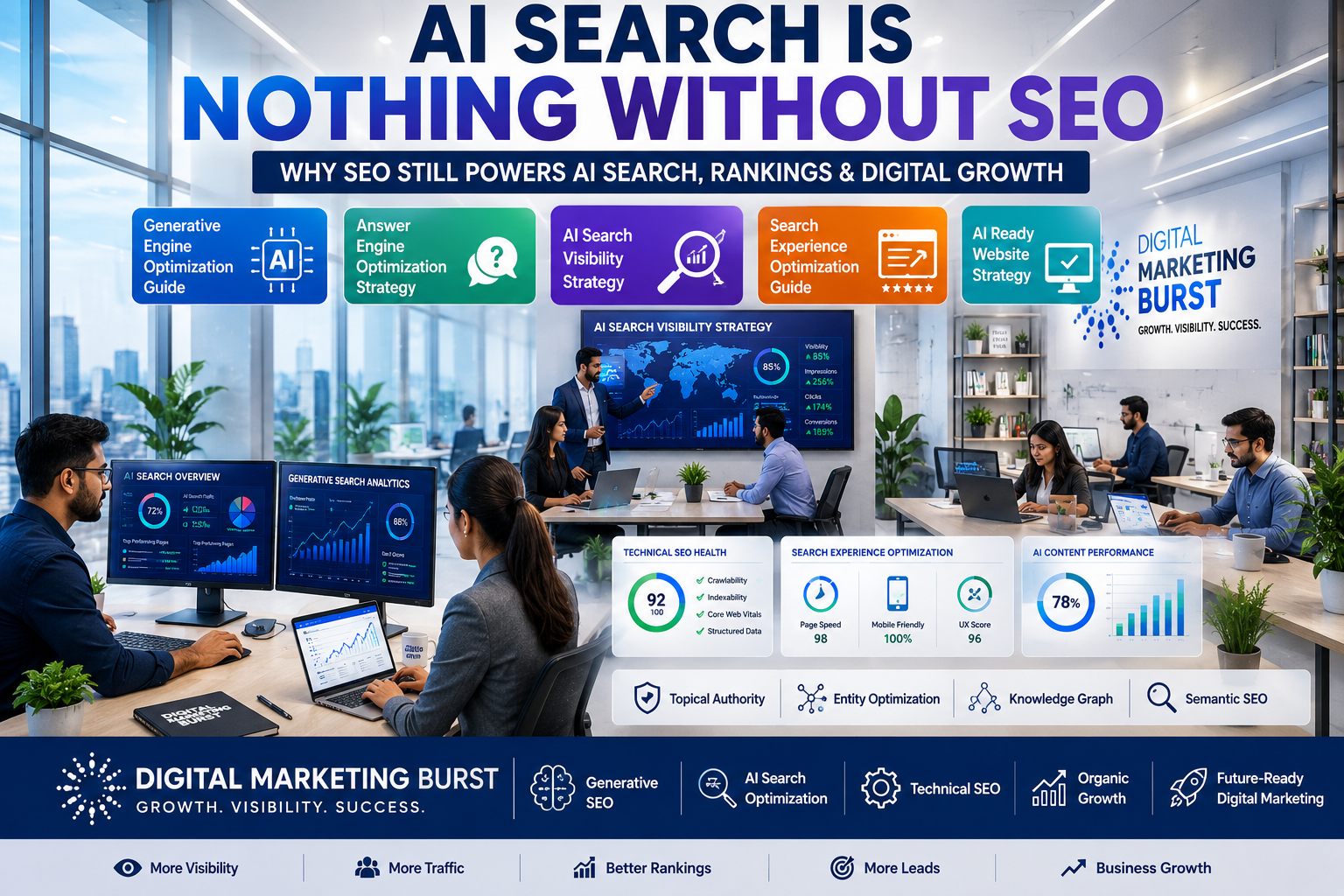 Generative Engine Optimization Guide, Answer Engine Optimization Strategy, AI Search Visibility Strategy, Search Experience Optimization Guide, AI Ready Website Strategy by Digital Marketing Burst