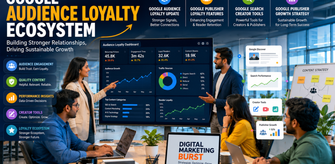 Google Audience Loyalty Ecosystem with Google Audience Loyalty Update, Google Publisher Loyalty Features, Google Search Creator Tools by Digital Marketing Burst