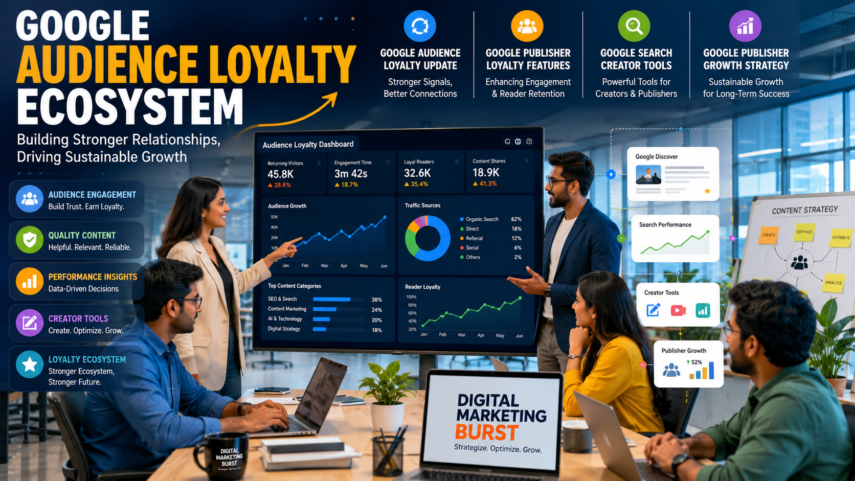 Google Audience Loyalty Ecosystem with Google Audience Loyalty Update, Google Publisher Loyalty Features, Google Search Creator Tools by Digital Marketing Burst Google Audience Loyalty Ecosystem with Google Audience Loyalty Update, Google Publisher Loyalty Features, Google Search Creator Tools by Digital Marketing Burst