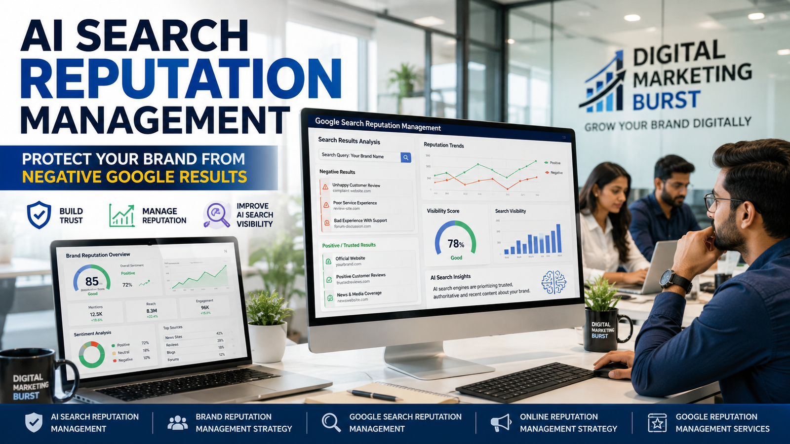 AI Search Reputation Management, Brand Reputation Management Strategy, Google Search Reputation Management, Online Reputation Management Strategy & Google Reputation Management Services | Digital Marketing Burst AI Search Reputation Management, Brand Reputation Management Strategy, Google Search Reputation Management, Online Reputation Management Strategy and Google Reputation Management Services