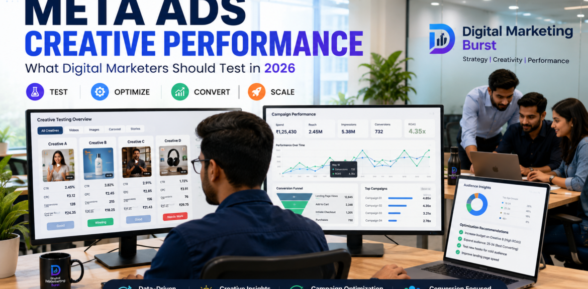 Meta Ads Creative Testing, Meta Ads Performance Marketing, Meta Ads Optimization Strategy, Meta Ads Campaign Optimization and Meta Ads Conversion Optimization