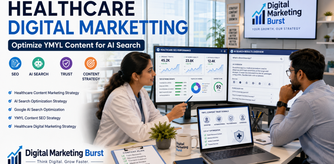 Healthcare Content Marketing Strategy with AI Search Optimization, Google AI Search, YMYL Content SEO and Healthcare Digital Marketing Strategy