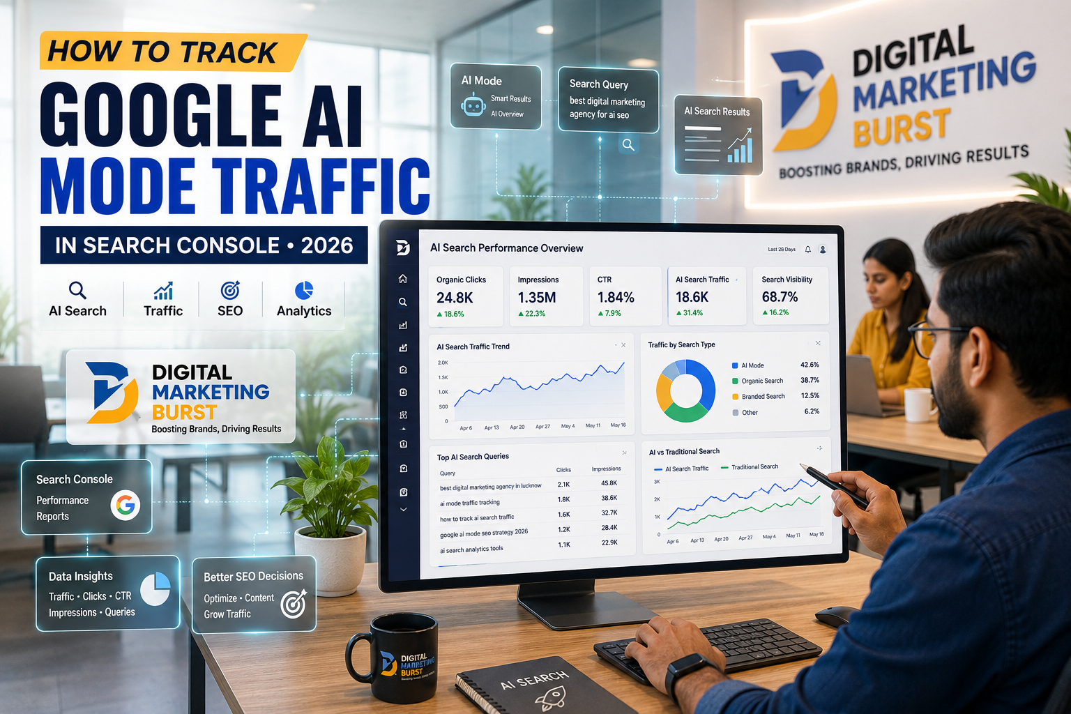 Google AI Mode Traffic and Google AI Search Traffic with AI Search Traffic Tracking, Google AI Mode SEO and Google Search Console Analytics