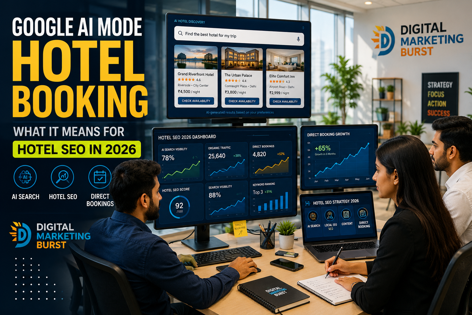 Google AI Hotel Booking with AI Search Hotel Booking, Hotel SEO Strategy 2026, Hotel Direct Booking Strategy and Google Hotel SEO Strategy