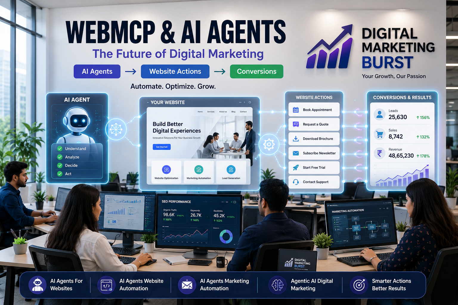 AI Agents Digital Marketing, AI Marketing Automation, Agentic AI Marketing, AI Website Automation & Website AI Agents | Digital Marketing Burst AI Agents Digital Marketing with AI Agents Marketing Automation, Agentic AI Digital Marketing, AI Agents Website Automation and AI Agents For Websites