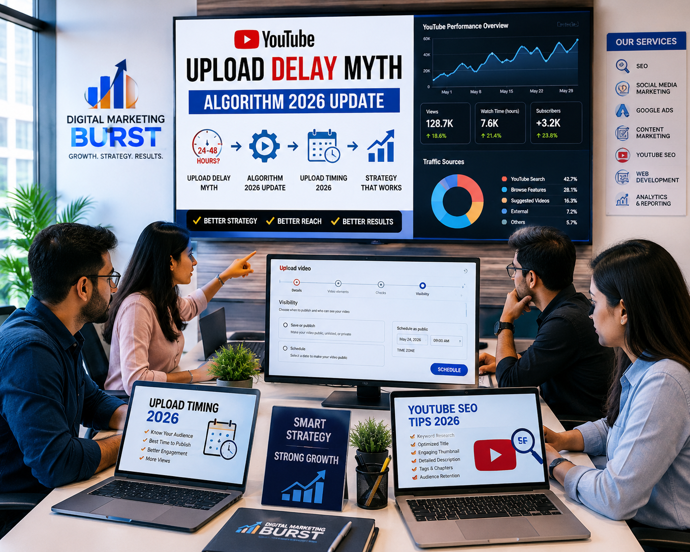 YouTube Upload Delay Myth, YouTube Algorithm 2026 Update, YouTube Upload Timing 2026, YouTube Video Upload Strategy, YouTube SEO Tips 2026
